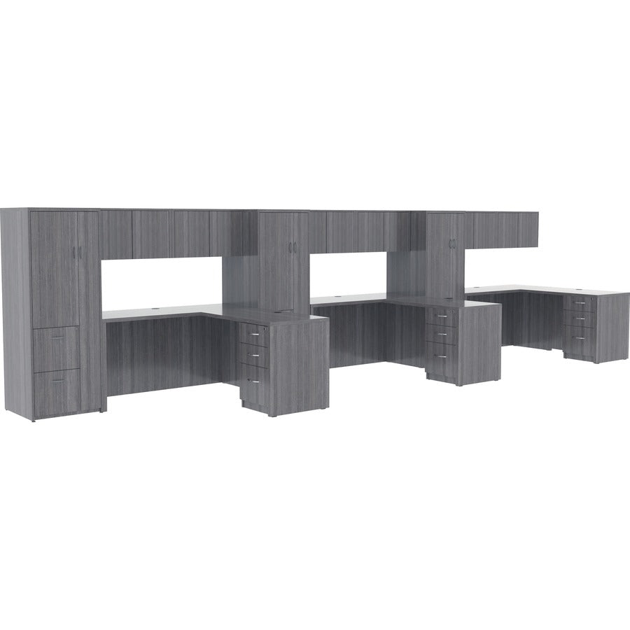 Lorell Essentials Series Return Shell - 29.5" Height x 48" Width x 24" Depth, x 1" Thickness Top - Laminate, Weathered Charcoal Table Top - Modesty Panel - 1 Each