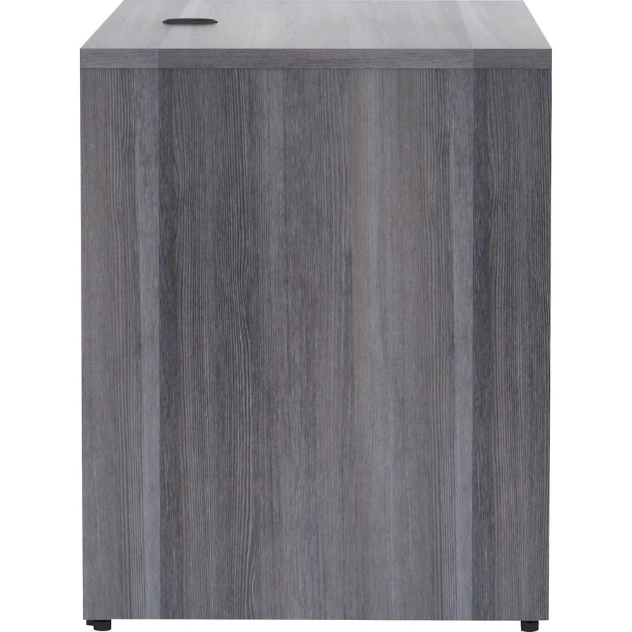 Lorell Essentials Series Return Shell - 29.5" Height x 48" Width x 24" Depth, x 1" Thickness Top - Laminate, Weathered Charcoal Table Top - Modesty Panel - 1 Each