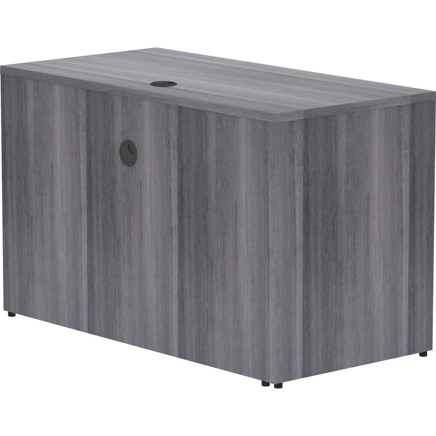 Lorell Essentials Series Return Shell - 29.5" Height x 48" Width x 24" Depth, x 1" Thickness Top - Laminate, Weathered Charcoal Table Top - Modesty Panel - 1 Each