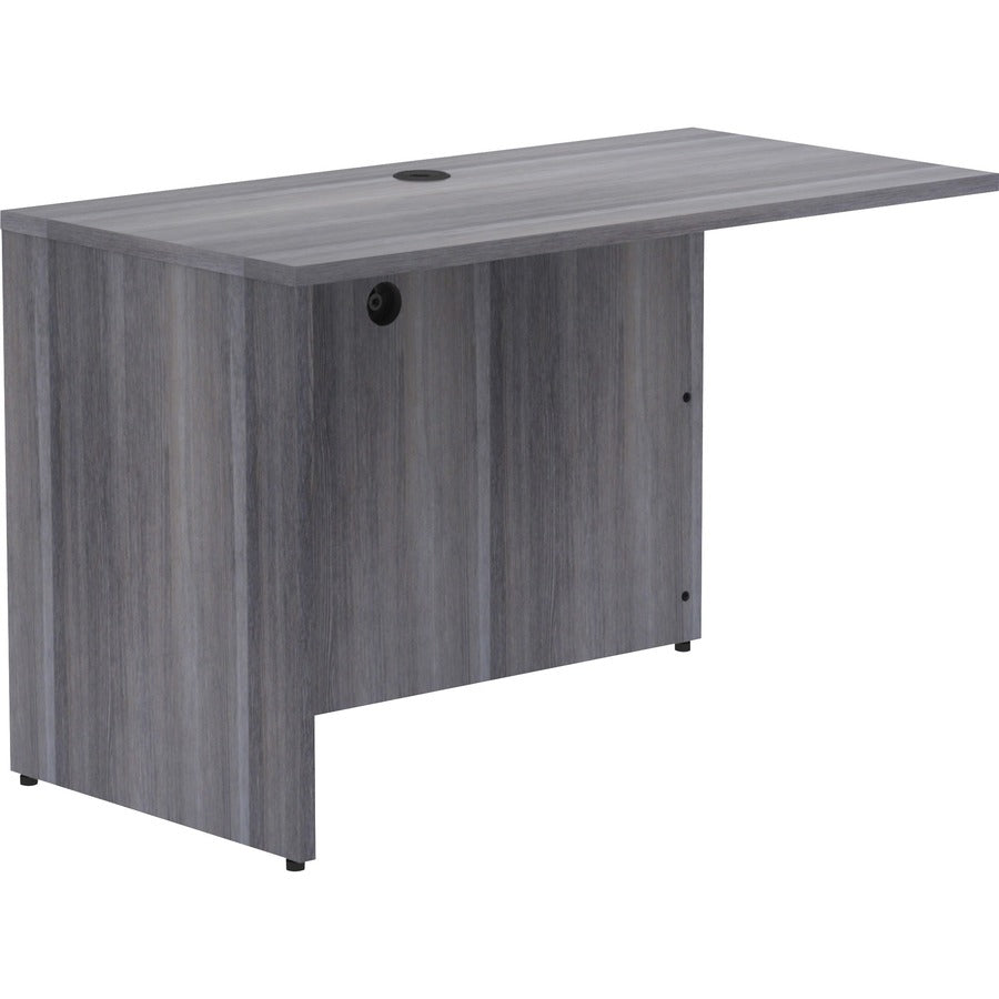 Lorell Essentials Series Return Shell - 29.5" Height x 48" Width x 24" Depth, x 1" Thickness Top - Laminate, Weathered Charcoal Table Top - Modesty Panel - 1 Each