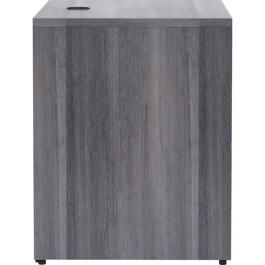 Lorell Essentials Series Return Shell - 29.5" Height x 42" Width x 24" Depth, x 1" Thickness Top - Laminate, Weathered Charcoal Table Top - Modesty Panel - 1 Each