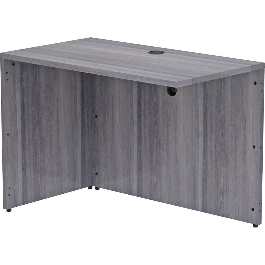 Lorell Essentials Series Return Shell - 29.5" Height x 42" Width x 24" Depth, x 1" Thickness Top - Laminate, Weathered Charcoal Table Top - Modesty Panel - 1 Each