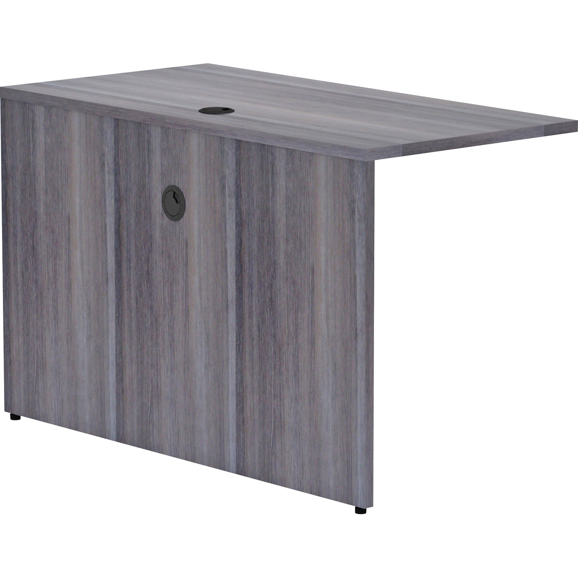 Lorell Essentials Series Bridge - 48" Width x 24" Depth x 29.50" Height - Polyvinyl Chloride (PVC) - Laminate, Weathered Charcoal - 1 Each