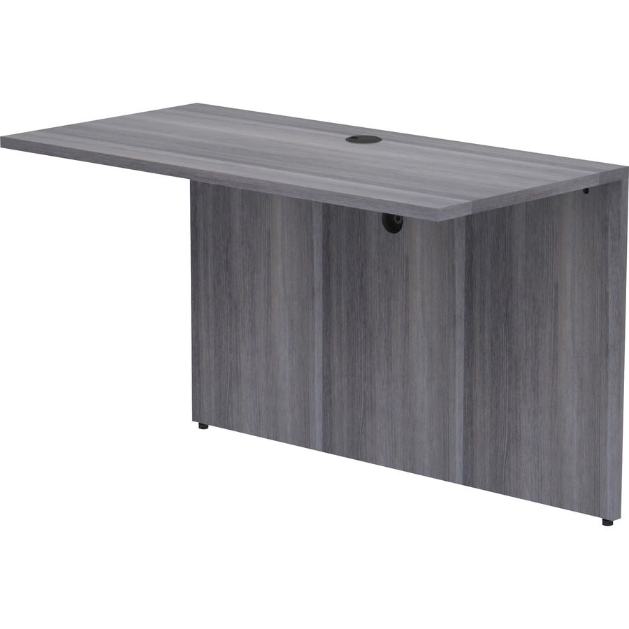 Lorell Essentials Series Bridge - 48" Width x 24" Depth x 29.50" Height - Polyvinyl Chloride (PVC) - Laminate, Weathered Charcoal - 1 Each
