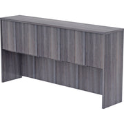Lorell Essentials Series Stack-on Hutch with Doors - 36" Height x 70.9" Width x 14.8" Depth - 4 Door(s) - Grommet - 1 Each