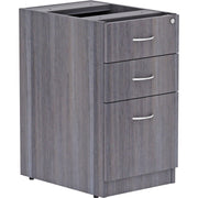 Lorell Essentials Series Box/Box/File Fixed File Cabinet - 28.3" Height x 16" Width x 22" Depth - Finish: Laminate, Weathered Charcoal - File Drawer - 1 Each