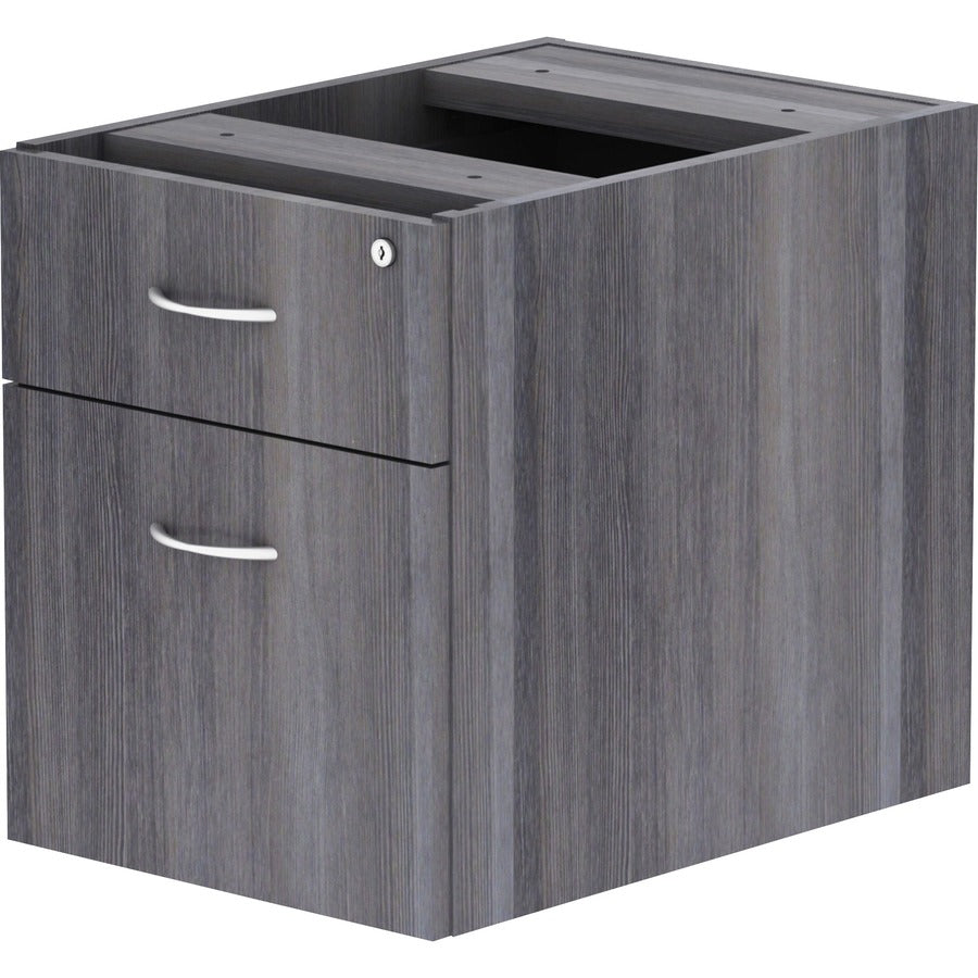 Lorell Essentials Series Box/File Hanging File Cabinet - 28.3" Height x 16" Width x 12" Depth - Finish: Weathered Charcoal, Laminate - 1 Each