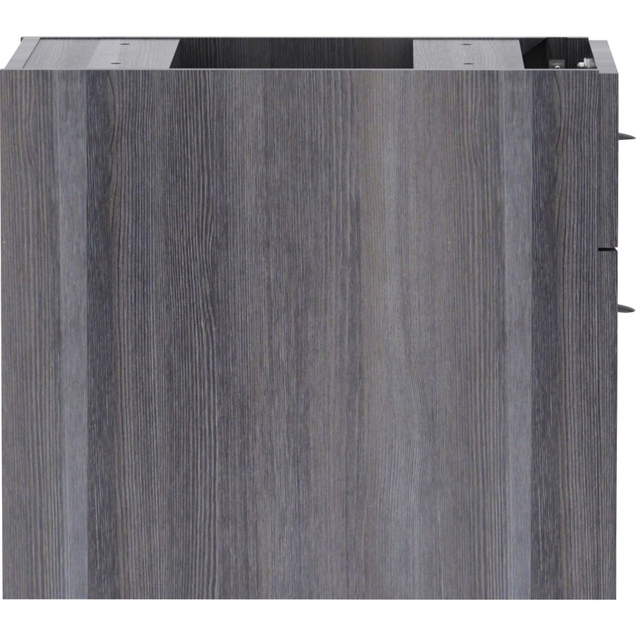 Lorell Essentials Series Box/File Hanging File Cabinet - 28.3" Height x 16" Width x 12" Depth - Finish: Weathered Charcoal, Laminate - 1 Each
