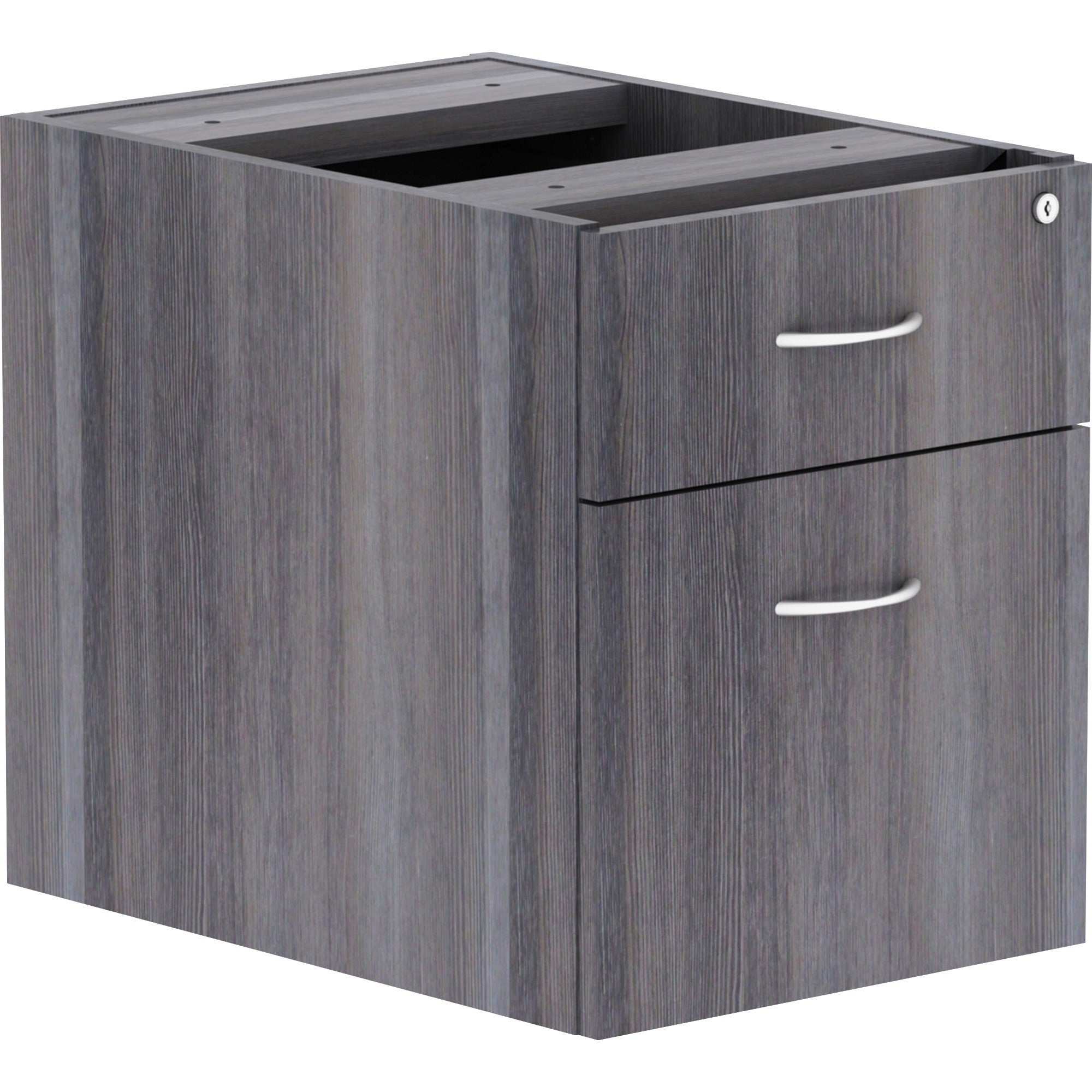 Lorell Essentials Series Box/File Hanging File Cabinet - 28.3" Height x 16" Width x 12" Depth - Finish: Weathered Charcoal, Laminate - 1 Each