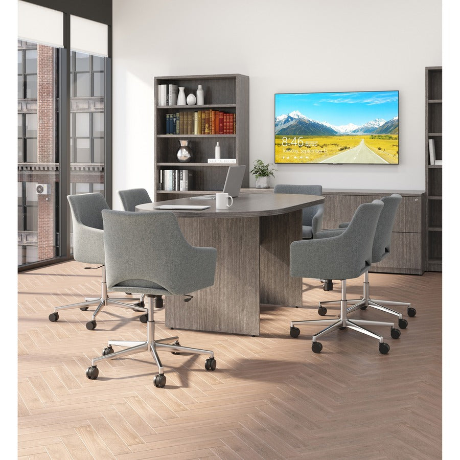 Lorell Essentials Series Lateral File - 29.5" Height x 35" Width x 22" Depth, x 1" Thickness Top - Total Drawer(s): 2 - Finish: Weathered Charcoal, Laminate - 1 Each