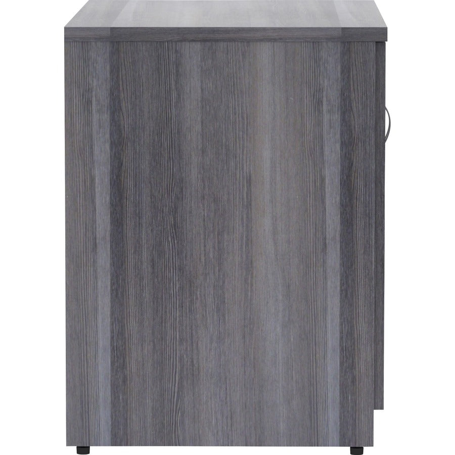 Lorell Essentials Series 2-Door Storage Cabinet - 29.5" Height x 36" Width x 22.5" Depth - 2 Door(s) - Finish: Weathered Charcoal, Laminate - 1 Each