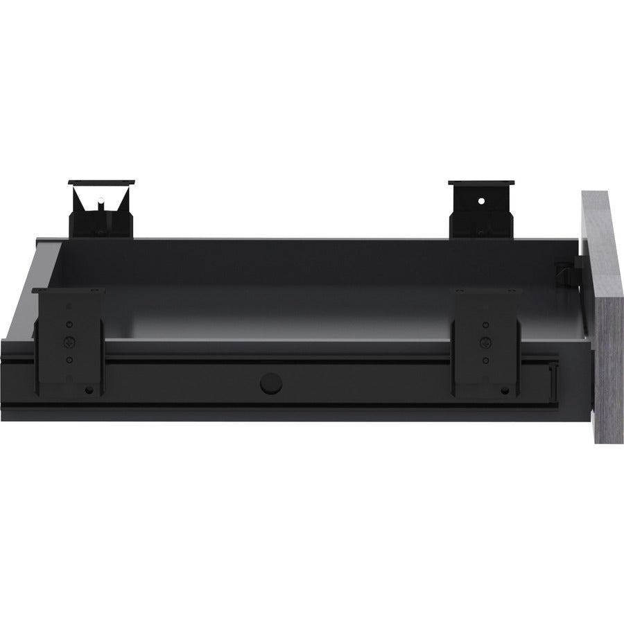 Lorell Universal Center Drawer - 5.1" Height x 16.7" Width x 28.4" Length - Finish: Weathered Charcoal - 1 Each