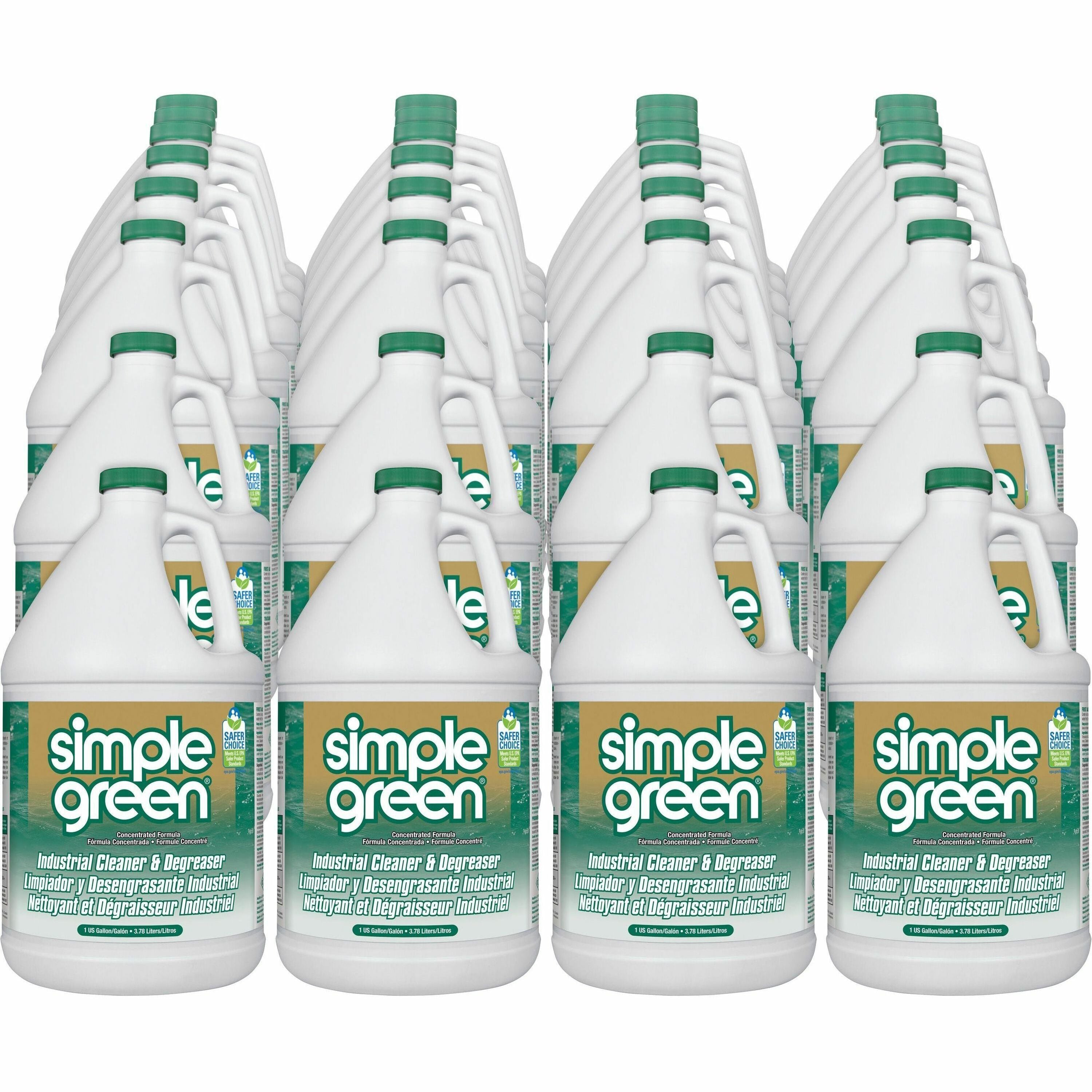 Simple Green Industrial Cleaner/Degreaser - For Multipurpose, Multi Surface - Concentrate - Liquid - 128 fl oz (4 quart) - Original Scent - Non-abrasive, Non-flammable - Green - 28 / Pallet
