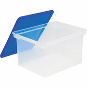 Storex Plastic File Tote Storage Box