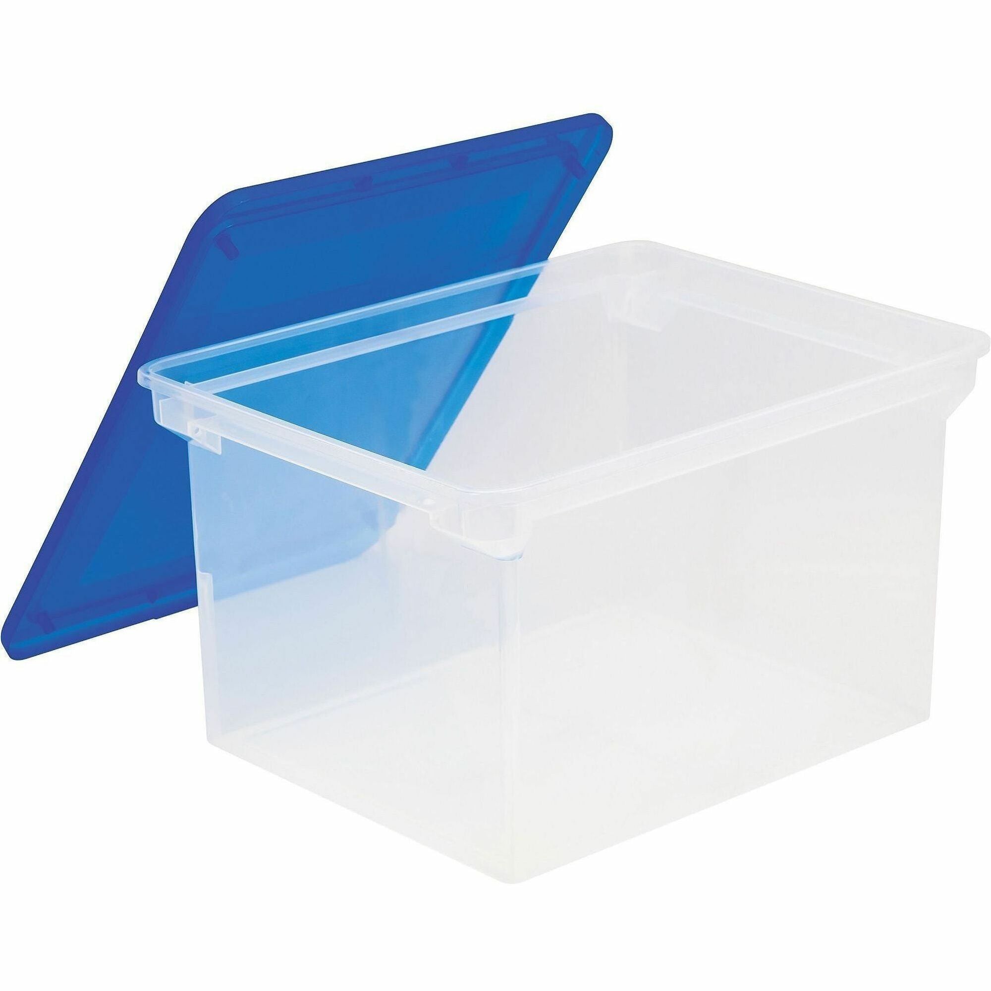 Storex Plastic File Tote Storage Box