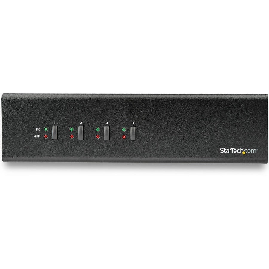 StarTech.com 4-Port Dual-Monitor Dual-Link DVI KVM Switch with USB 3.0 Hub