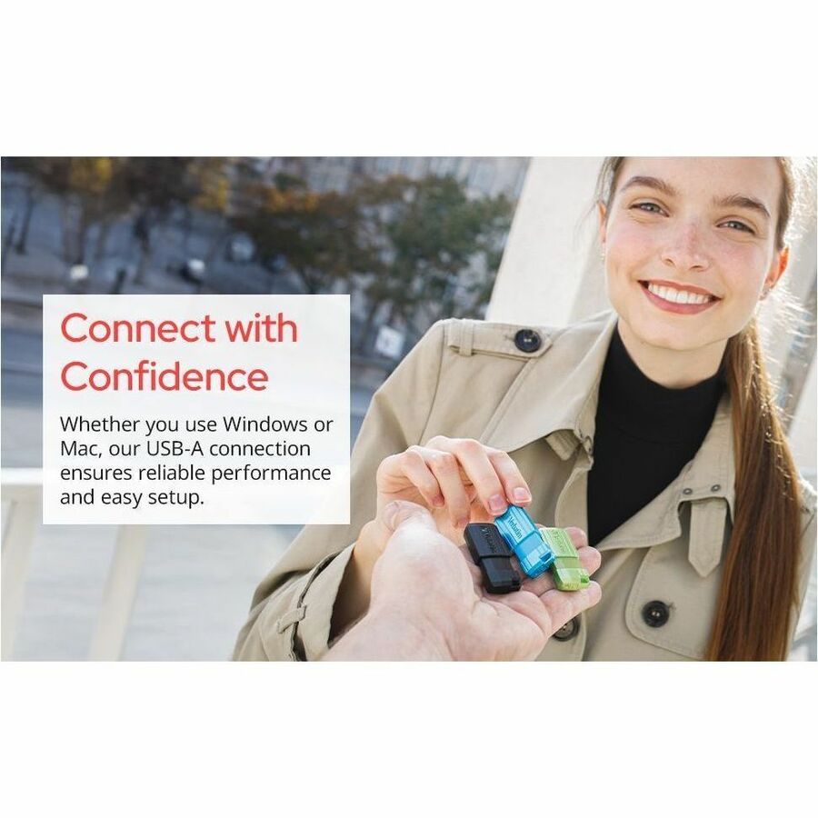 32 GB - USB 2.0 Type A - Blue, Green, Red, Purple, Teal - Lifetime Warranty - 5 / Pack