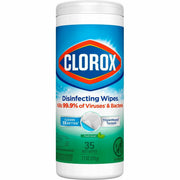 Clorox Disinfecting Cleaning Wipes - Ready-To-Use - Fresh Scent - Anti-bacterial, Textured, Bleach-free - Green - 35/Tub - 2 / Pallet