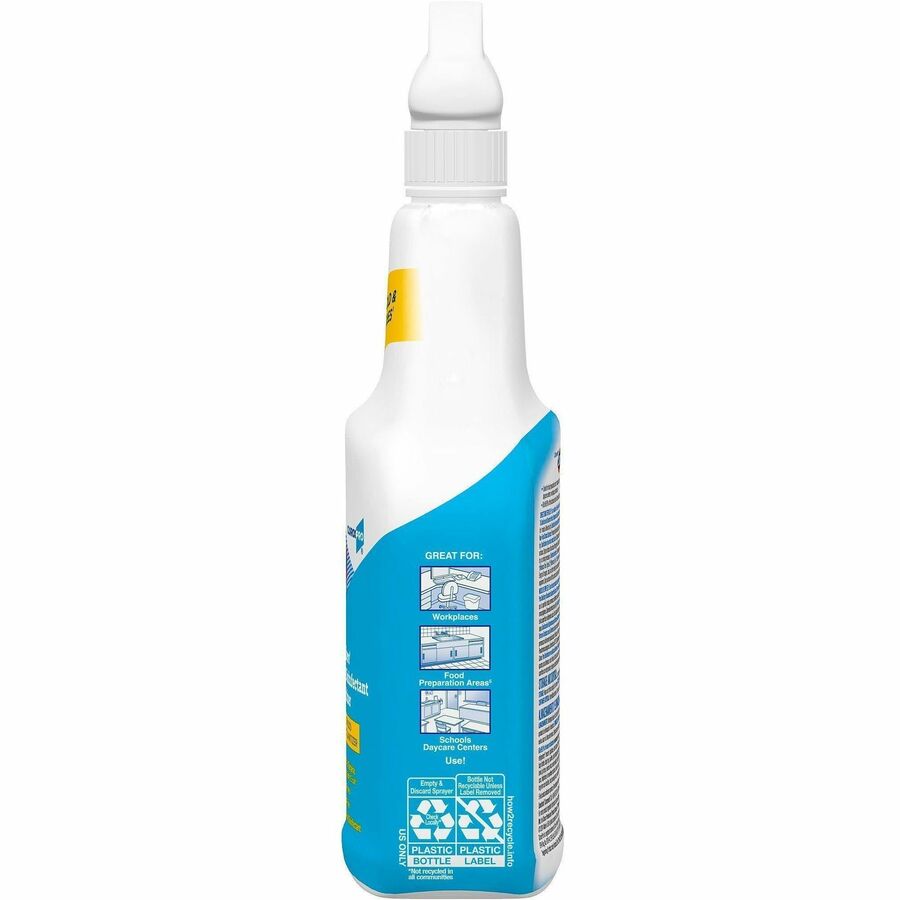 CloroxPro™ Anywhere Daily Disinfectant and Sanitizer - 32 fl oz (1 quart) - No-rinse, Residue-free - Clear - 2 / Pallet