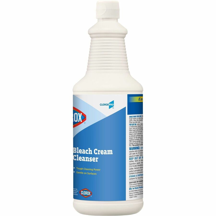 CloroxPro™ Bleach Cream Cleanser - 32 fl oz (1 quart) - Clear - 2 / Pallet