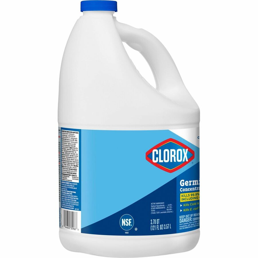 CloroxPro™ Germicidal Bleach - Concentrate - 121 fl oz (3.8 quart) - Recommended For: Germs Remover - Disinfectant, Deodorize - Clear - 28 / Bundle