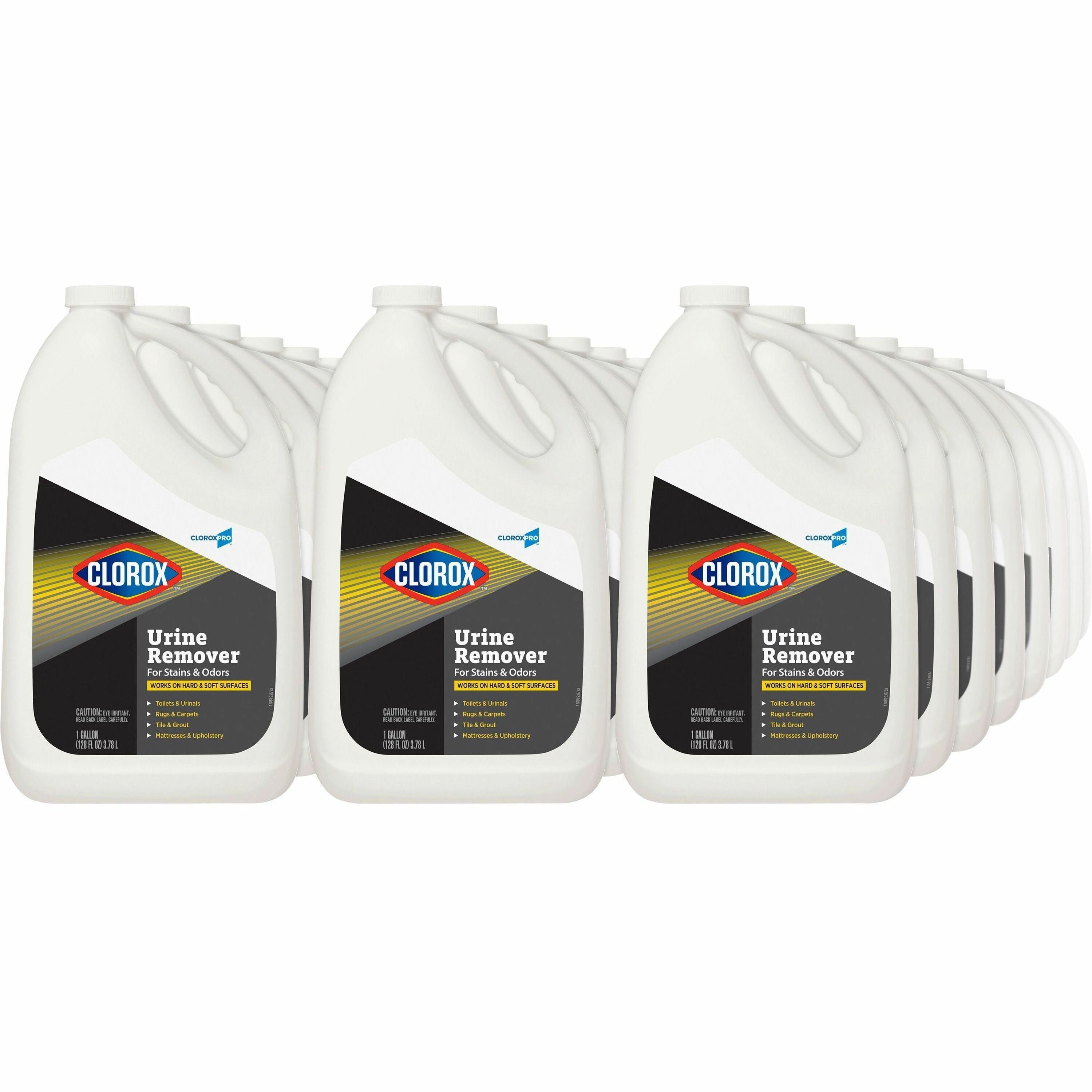 CloroxPro™ Urine Remover for Stains and Odors Refill - 128 fl oz (4 quart) - Bleach-free - Clear - 2 / Pallet