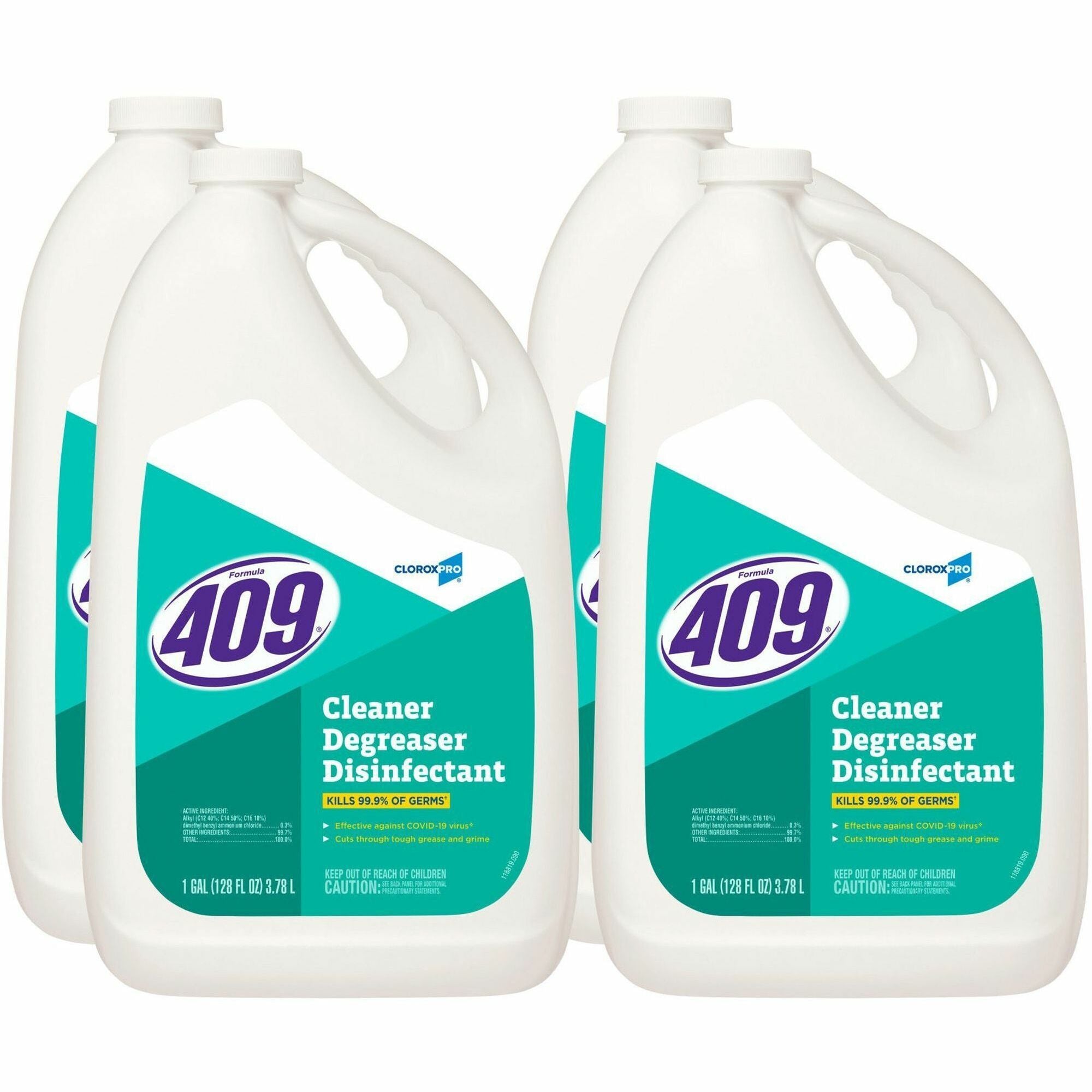 CloroxPro™ Formula 409&reg; Cleaner Degreaser Disinfectant Refill - 128 fl oz (4 quart) - Disinfectant - Clear - 27 / Pallet