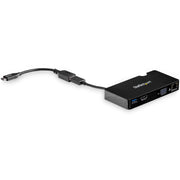 StarTech.com Docking Station, USB 3.0 Type-A, supports 1 display (2048 x 1152), 2 USB 3.0 ports, HDMI, VGA, RJ-45 Gigabit Ethernet, black, includes USB-C to USB-A adapter, packaged quantity: 1