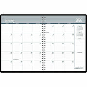 House of Doolittle Monthly Calendar Planner 2 Year Black Hard Cover 8-1/2 x 11 Inches