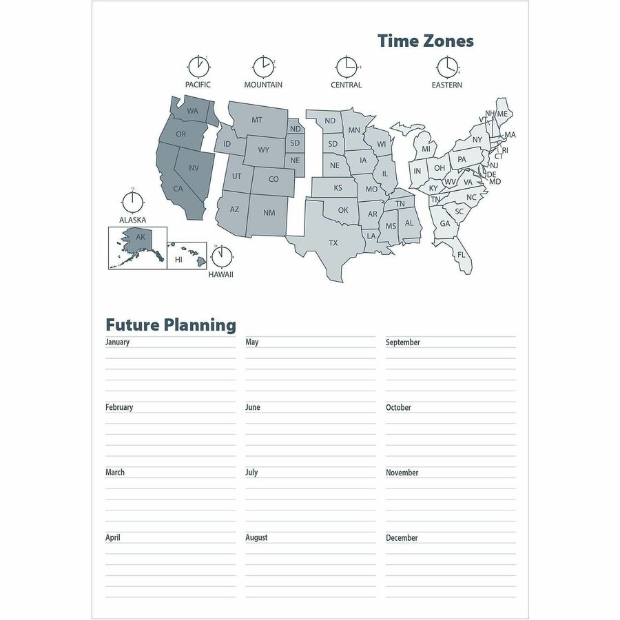House of Doolittle Monthly Calendar Planner 2 Year Black Hard Cover 8-1/2 x 11 Inches