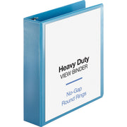 Business Source Premium Round Ring View Binder, 2" Capacity, Letter Size (8.5" x 11"), 475 Sheet Capacity, 2 Internal Pockets, Light Blue, 1 Each