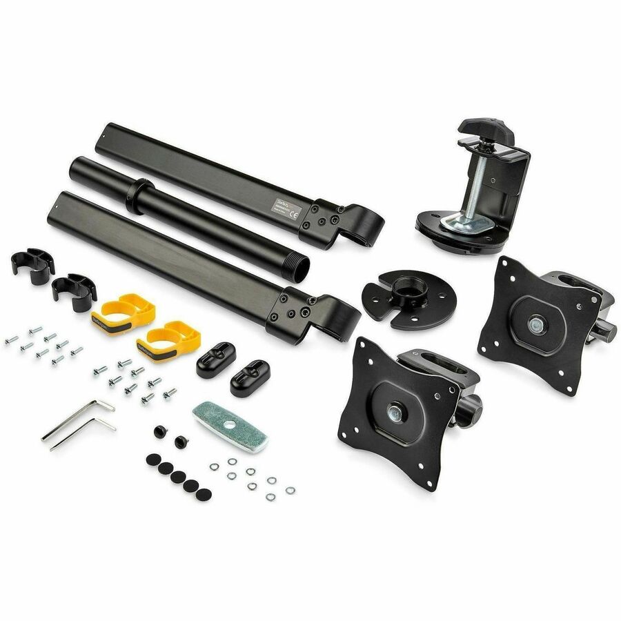 StarTech.com Desk Mount for Monitor - Black - Height Adjustable - 2 Display(s) Supported - 27" Screen Support - 35.27 lb Load Capacity - 75 x 75, 100 x 100 - Steel, Aluminum, Plastic - 1 Each