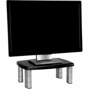 Up to 21" Screen Support - 80 lb Load Capacity - CRT, LCD Display Type Supported - 5.80" Height x 12" Width - Freestanding - Polystyrene - Black, Silver