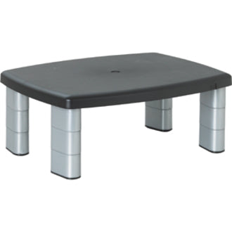 Up to 21" Screen Support - 80 lb Load Capacity - CRT, LCD Display Type Supported - 5.80" Height x 12" Width - Freestanding - Polystyrene - Black, Silver