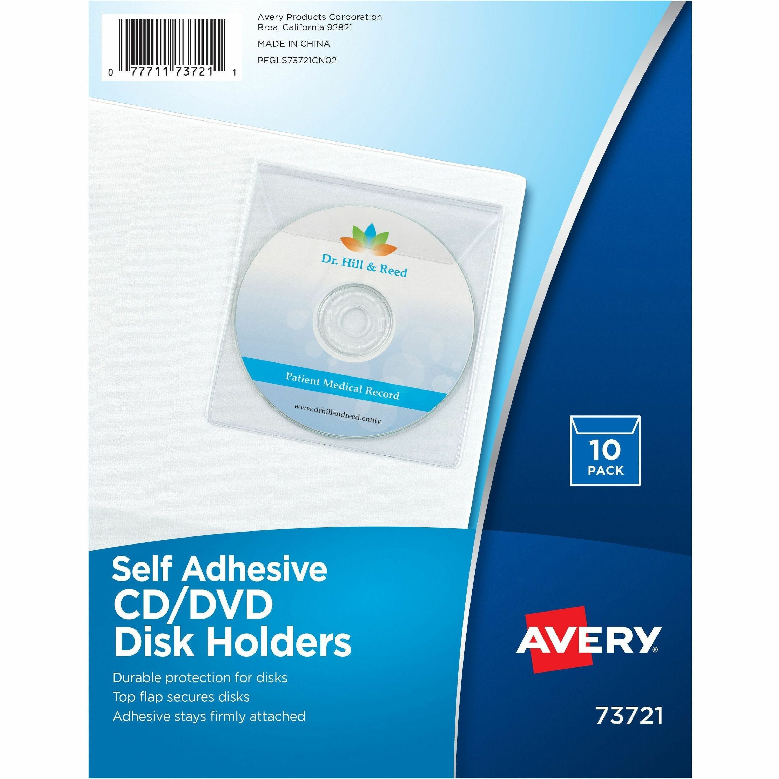 10 x CD/DVD Capacity - Top Loading - Clear - Vinyl - 1 Pack