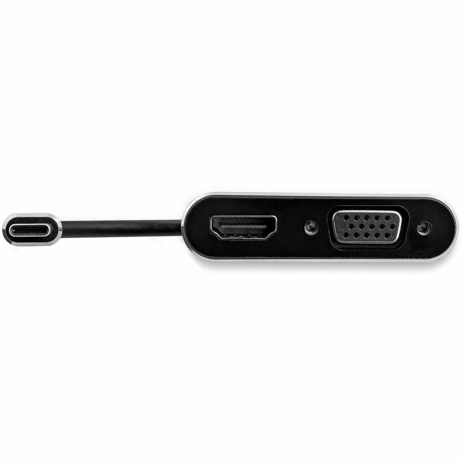 StarTech.com USB-C To VGA and HDMI Adapter - 2-in-1 - 4K 30Hz - Space Gray