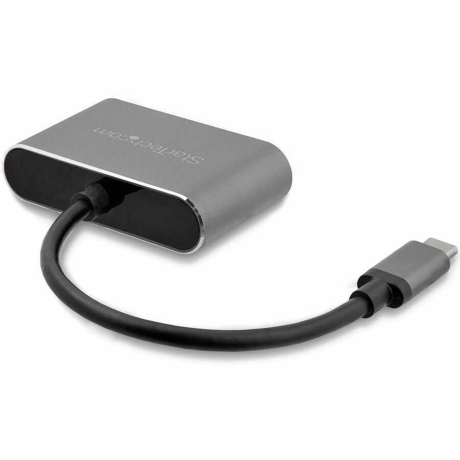 StarTech.com USB-C To VGA and HDMI Adapter - 2-in-1 - 4K 30Hz - Space Gray
