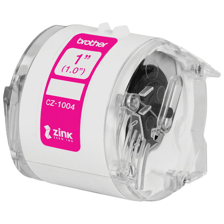 Brother Multipurpose Label - 1" Width - Zero Ink (ZINK) - Paper - Water Resistant - 1 Each