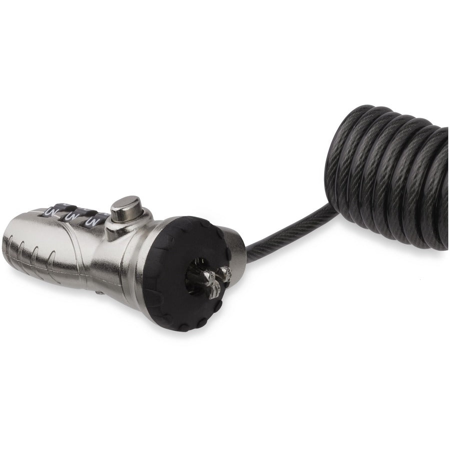 StarTech.com Laptop Combination Cable Lock - Self-Coiling Cable- 3-Digit Lock