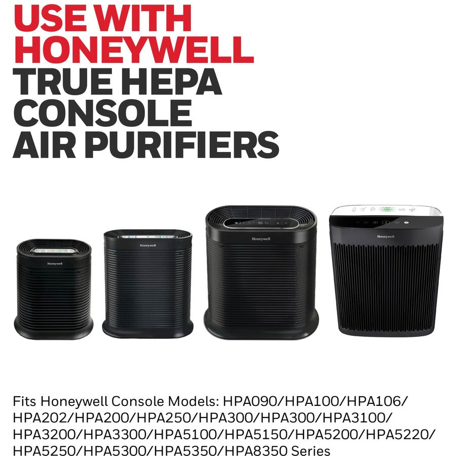 Honeywell HEPA Air Purifier R Filter, 3 Pack, White, 10.3" x 6.7" x 1.6"