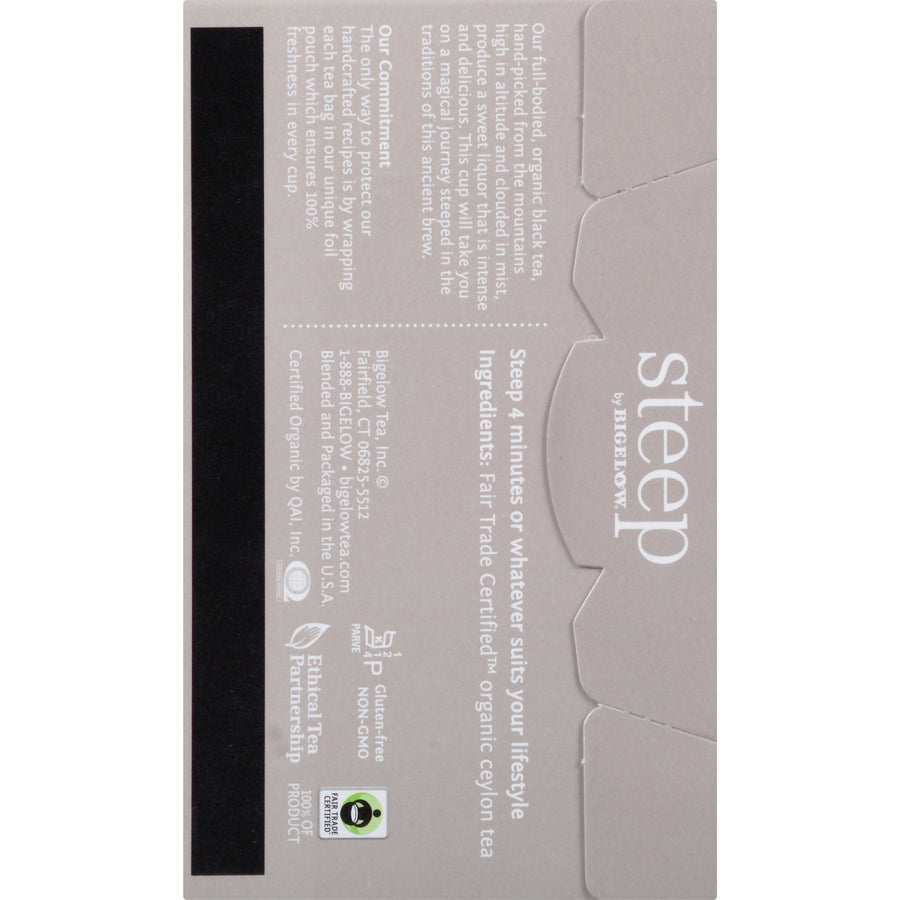 Black Tea - 1.6 oz - 20 Teabag - Caffeinated - GMO Free - Kosher - Organic - 20 / Box
