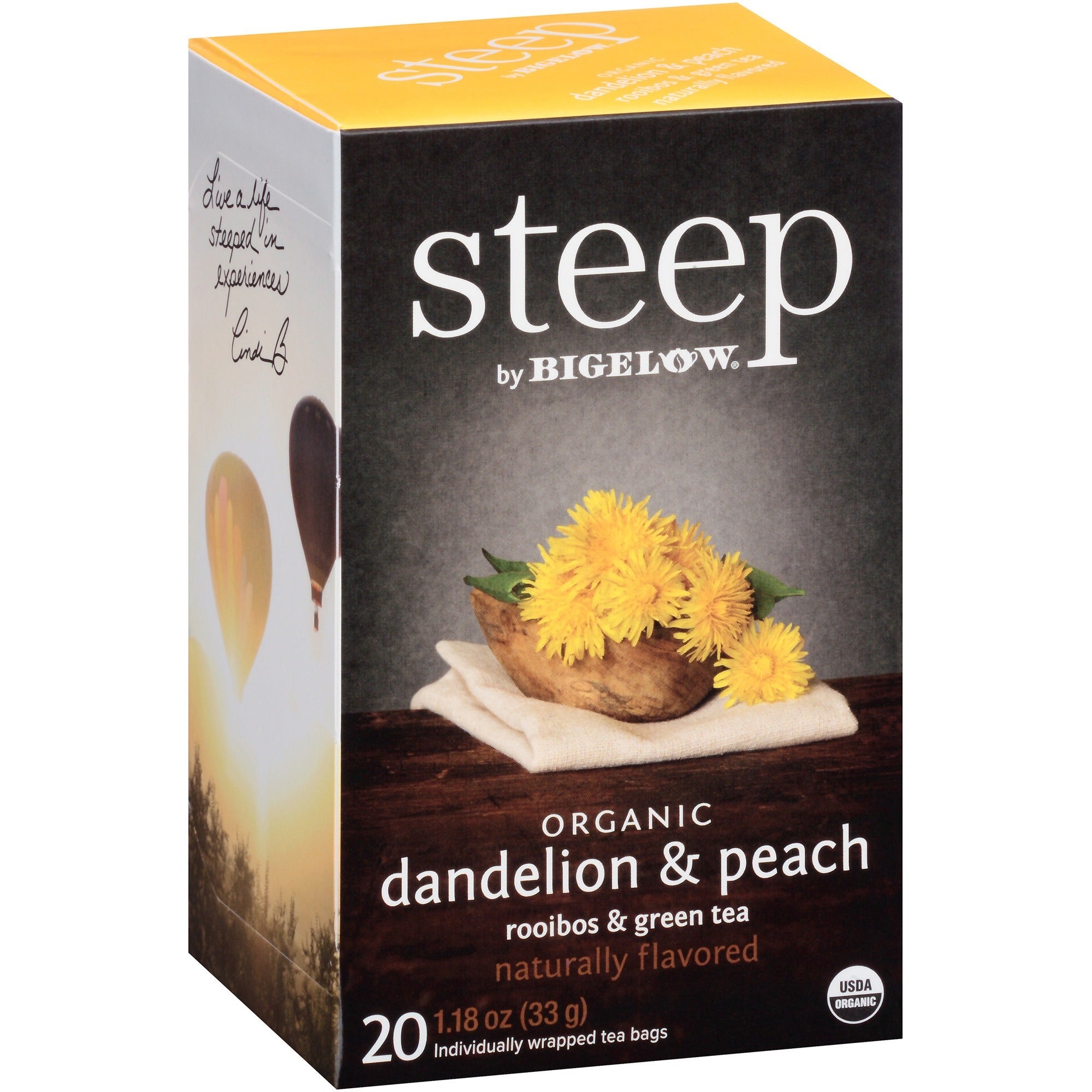 Herbal Tea, Green Tea - 1.2 oz - 20 Teabag - Caffeinated - GMO Free - Kosher - Organic - 20 / Box