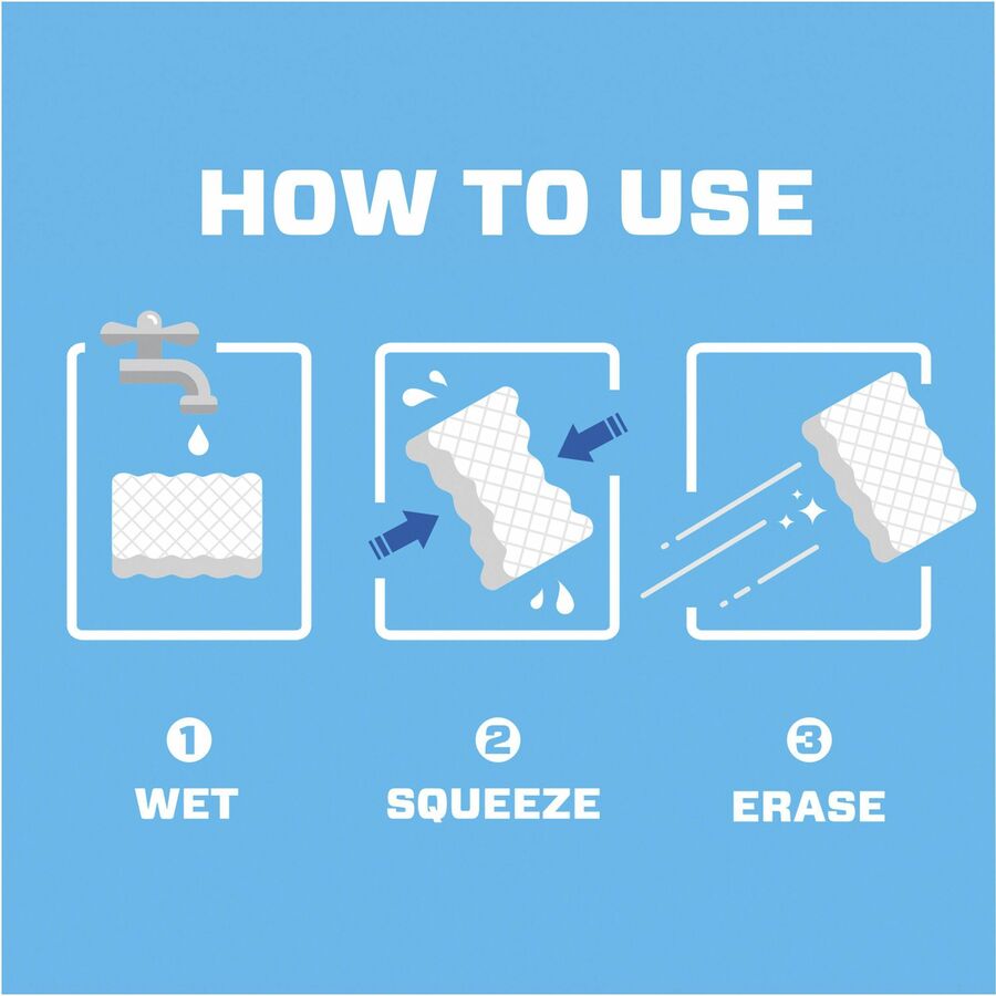 Mr. Clean Magic Eraser Pads - For Multipurpose - Pad - Sturdy - White - 6 / Pack