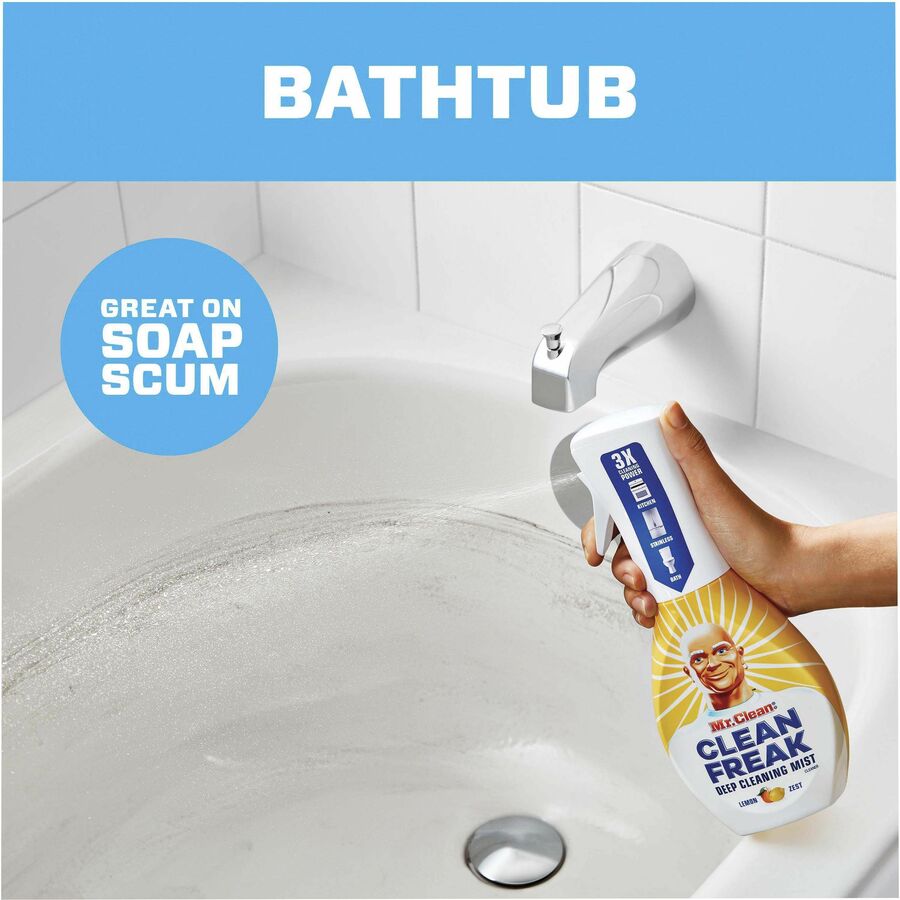 Mr. Clean Deep Cleaning Mist - For Multipurpose - Spray - 16 fl oz (0.5 quart) - Lemon Zest Scent - Recommended For: Grime Remover, Dirt Remover, Grease Remover - Easy to Use, Disinfectant, Deodorize - Multi - 1 Each