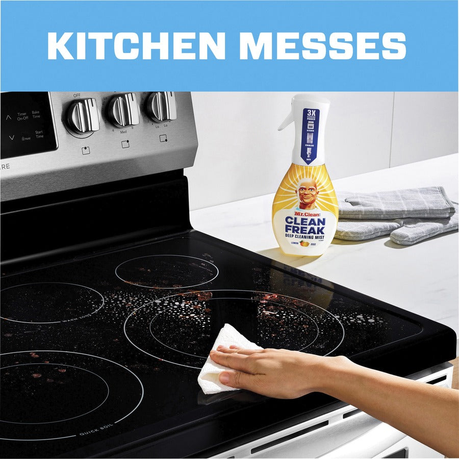 Mr. Clean Deep Cleaning Mist - For Multipurpose - Spray - 16 fl oz (0.5 quart) - Lemon Zest Scent - Recommended For: Grime Remover, Dirt Remover, Grease Remover - Easy to Use, Disinfectant, Deodorize - Multi - 1 Each