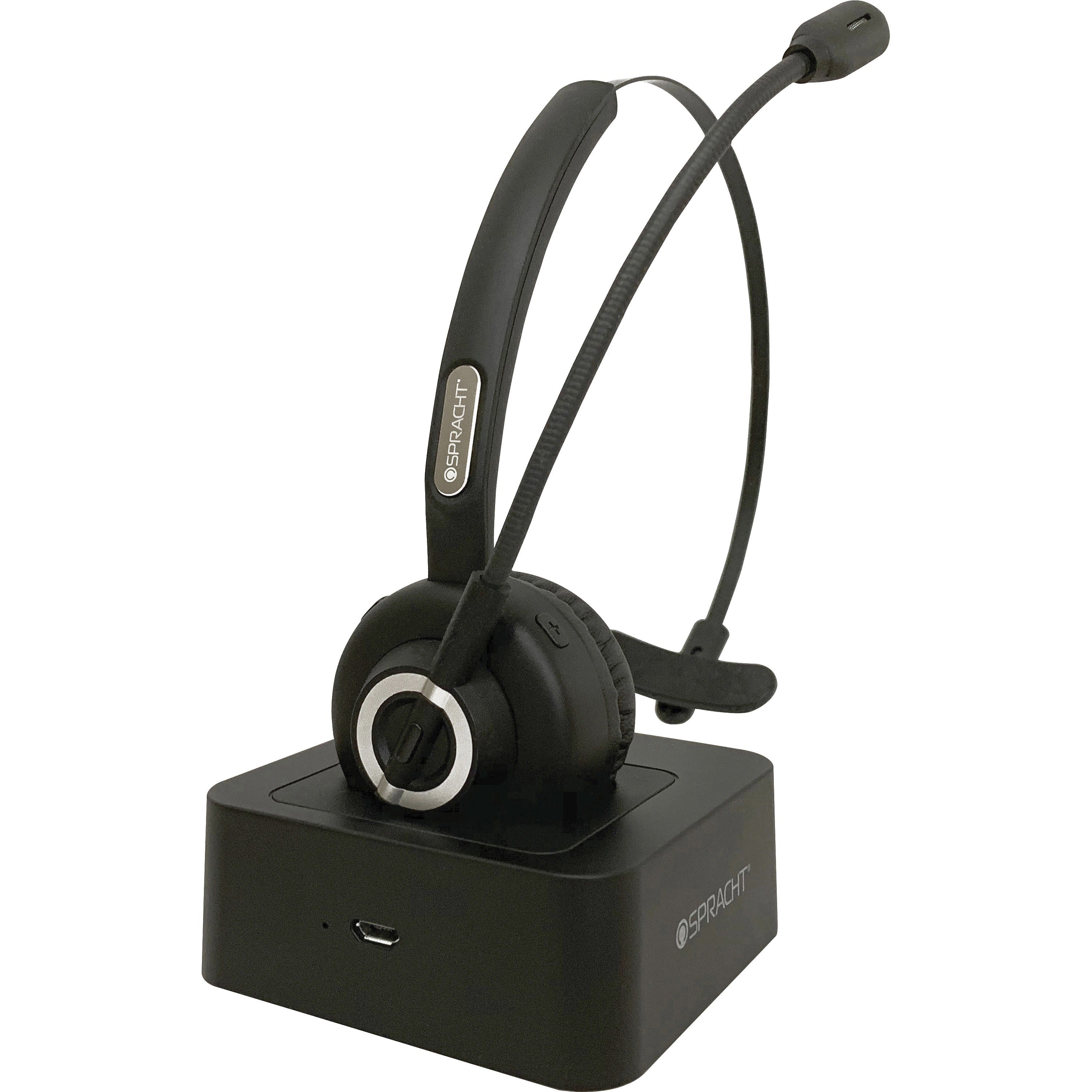 Wireless - Bluetooth - 33 ft - Over-the-head - Noise Cancelling Microphone - Noise Canceling - Black