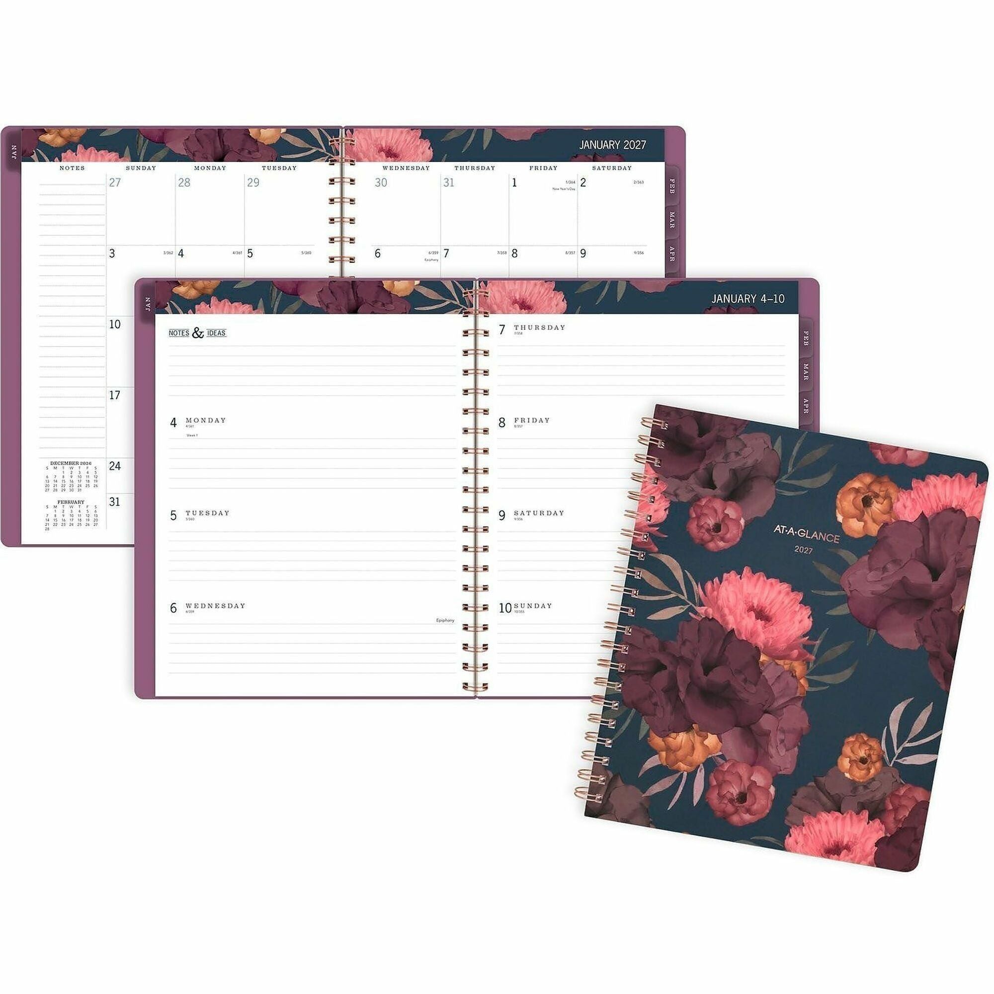 At-A-Glance Dark Romance Weekly Monthly Planner, Large, 8 1/2" x 11"