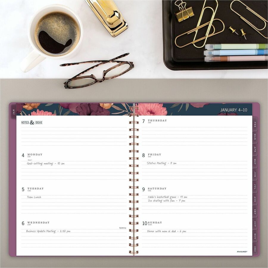 At-A-Glance Dark Romance Weekly Monthly Planner, Large, 8 1/2" x 11"