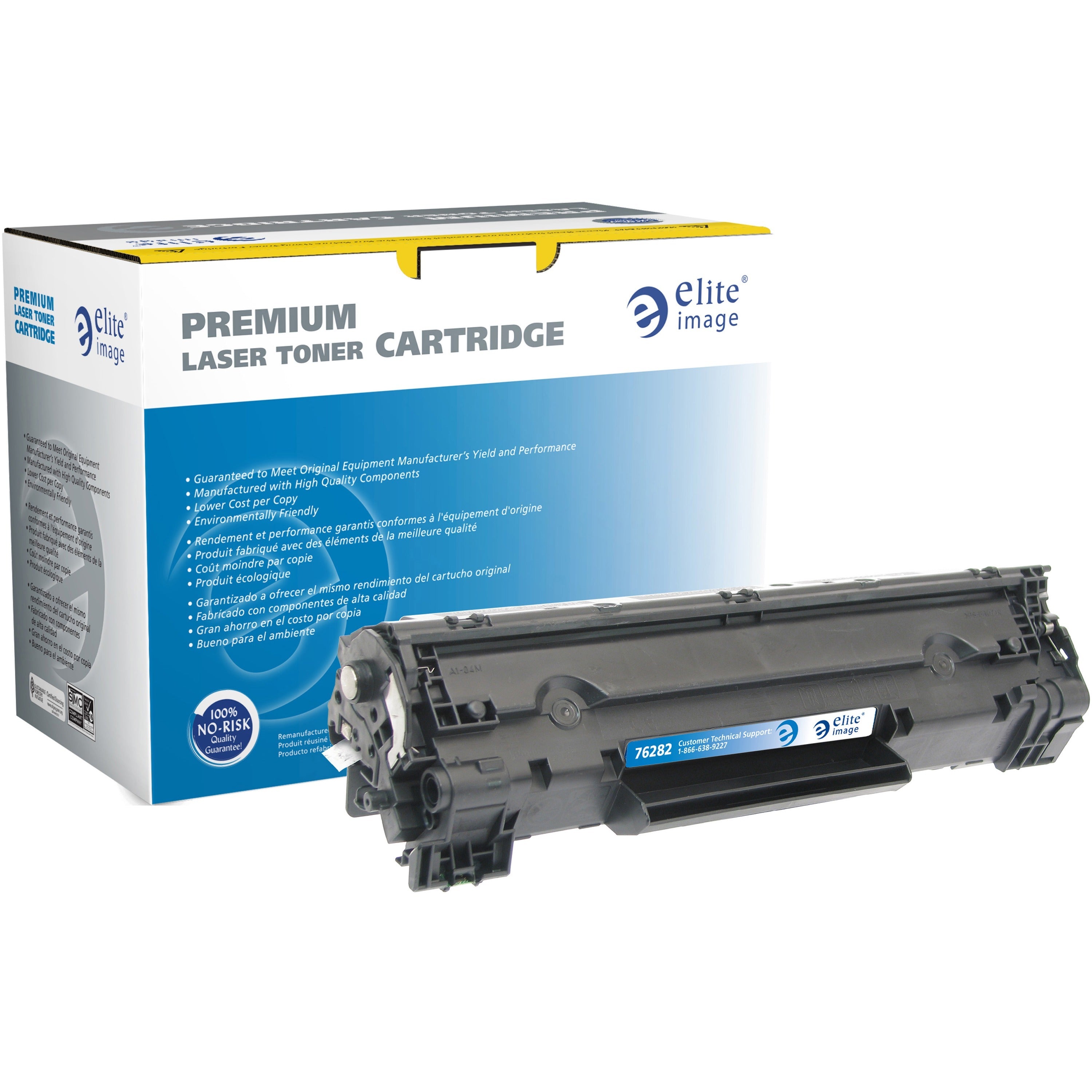 Elite Image Remanufactured Extended Yield Laser Toner Cartridge 83A (CF283A) - Black - 1 Each
