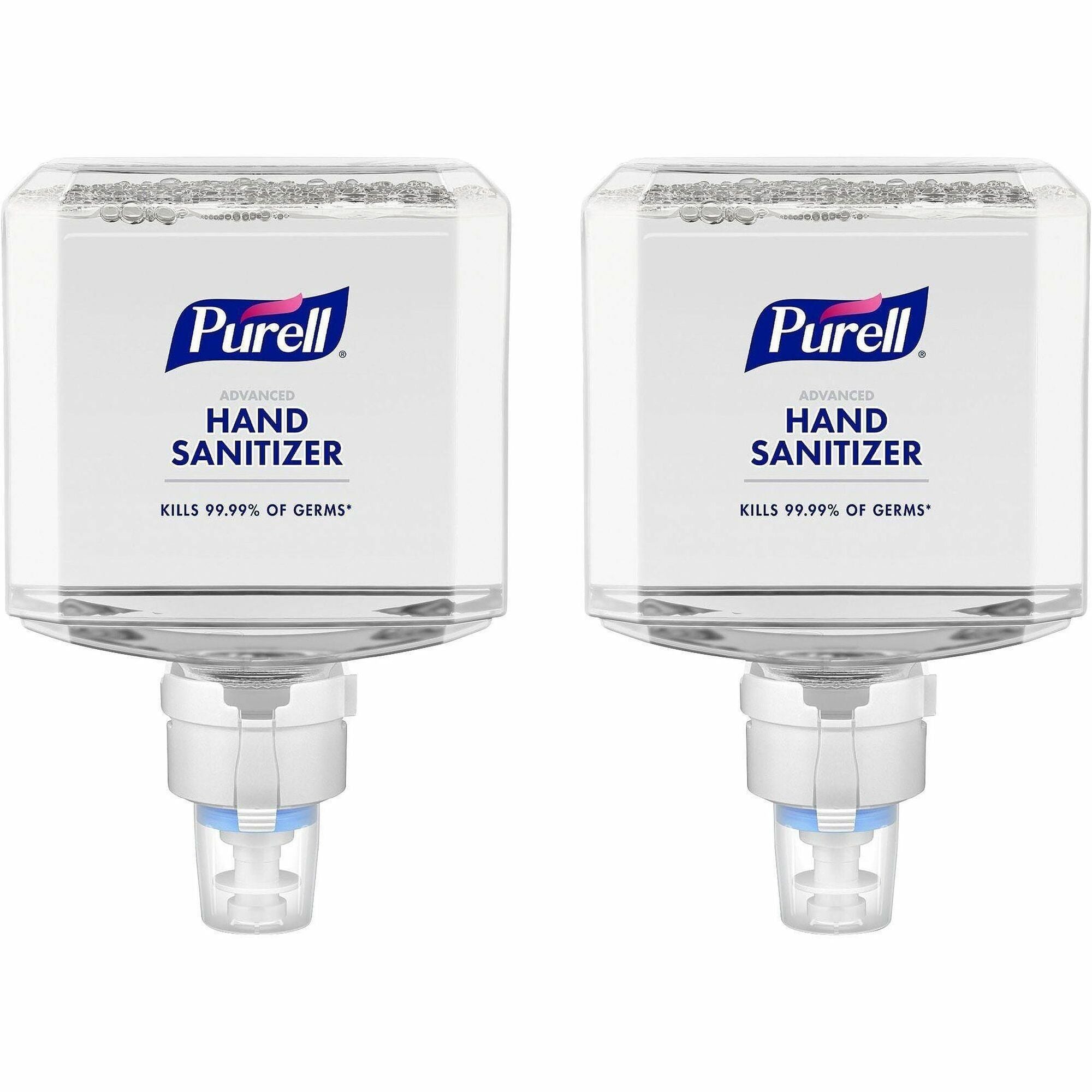 PURELL&reg; Advanced Hand Sanitizer Foam Refill - Clean Scent - 1.27 quart - Touchless Dispenser - Kill Germs - Hand - Clear - Dye-free, Bio-based - 2 / Carton